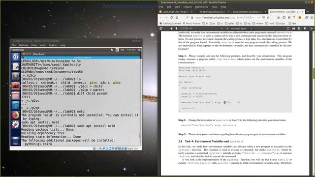 Lab02: SEED 1.0 Environment Variable and Set-UID Program Lab 1 смотреть онлайн