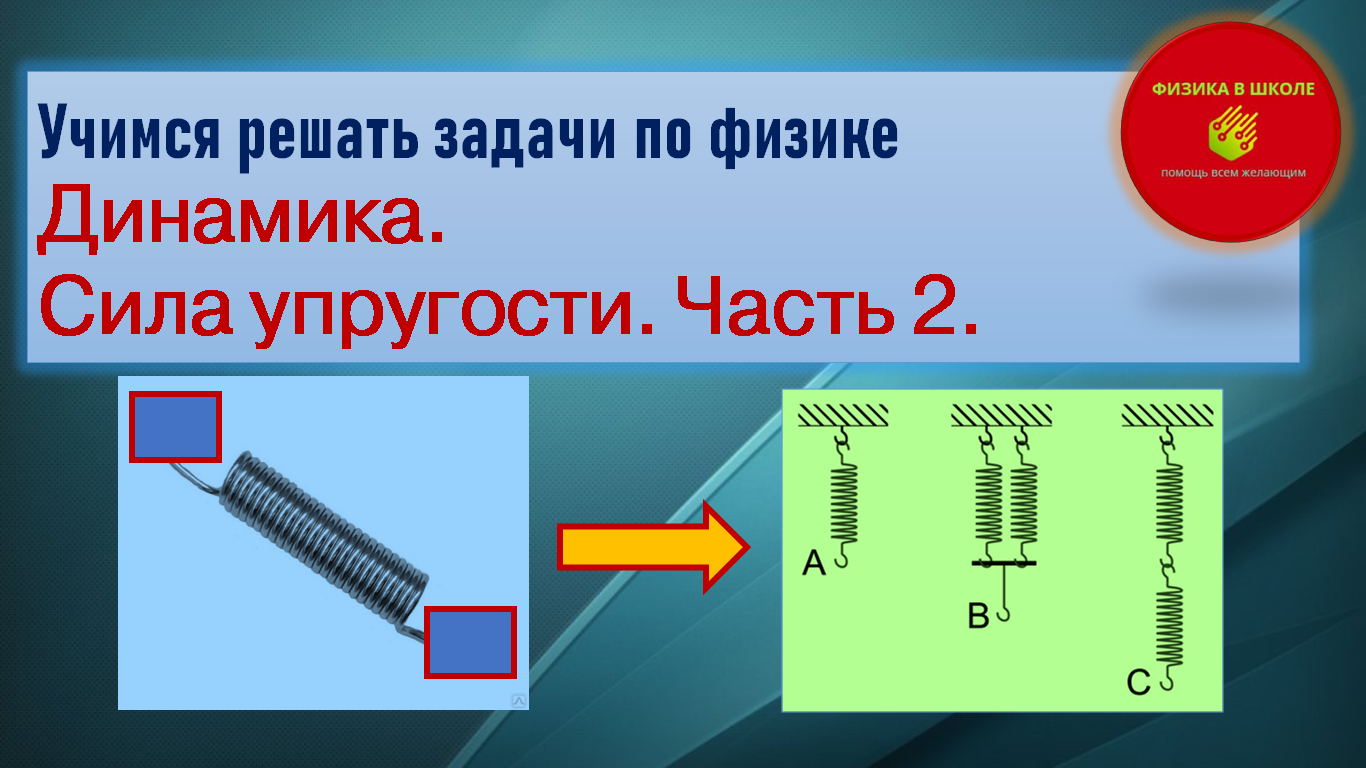 В какой из двух систем показанных на рисунках пружина растянута больше все грузы одинаковы