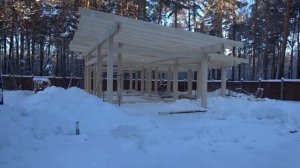 Сборка каркаса дома Фахверк