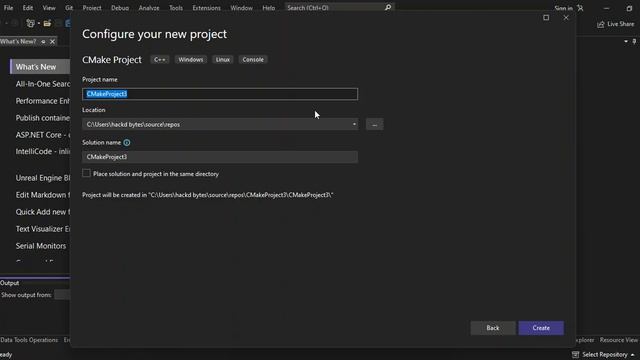 C++ CMake Project in Visual Studio 2022 (Getting Started) смотреть онлайн
