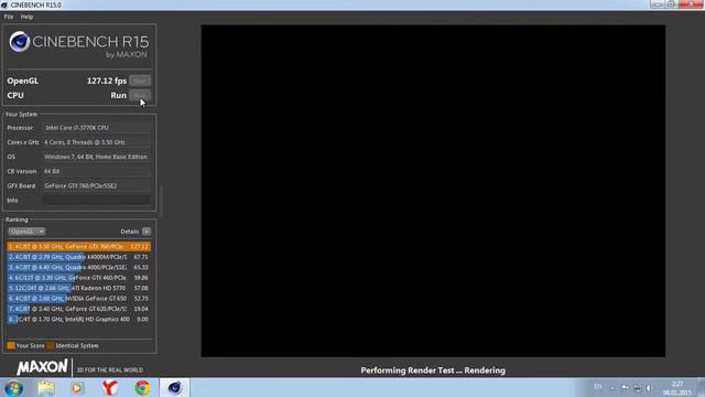 CINEBENCH R15 - i7 3770k gtx 760 смотреть онлайн