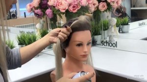 Прическа. Низкий классический пучок.