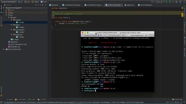 Java & Full Stack Training - session 4 (creating git repository + Java object orientation)
