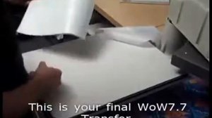 How to decorate a black TShirt with WoW7 7 and OKI C711WT printer