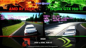 GPU WAR: GTX 750 Ti vs. R7 260X | Assetto Corsa | Split-screen Comparison
