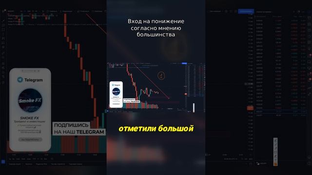 Вход на понижение согласно мнению большинства  #forex #форекс #трейдинг #binance #обучениетрейдингу