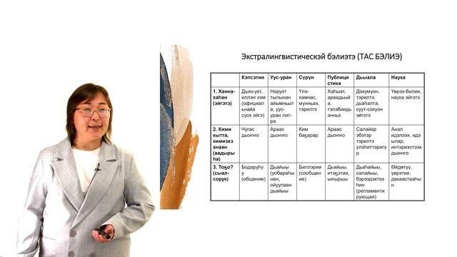 3. Туттулук истиил экстралингвистическай уонна лингвистическэй характеристиката