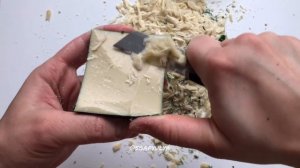 Резка крашенного мыла в зелёный цвет/cutting dry colored soap, crisp varnished soap,satisfying vide