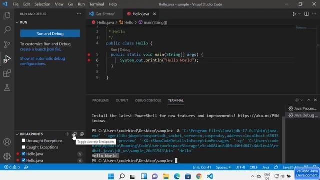Debugging Java With Visual Studio Code (VSCode)