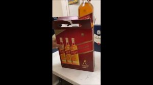 UNBOXING TRIPLE PACK JW RED LABEL & BALLANTINES BLENDED SCOTCH WHISKY