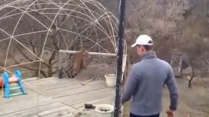 Беседка из стеклопластиковой арматуры