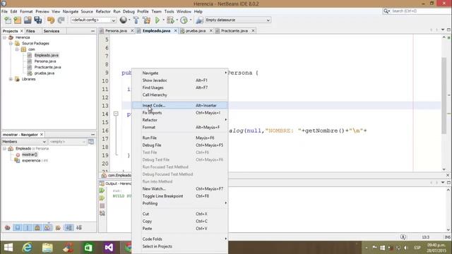 Tutorial Java Netbeans #15 - Aplicacion de la herencia en java смотреть онлайн