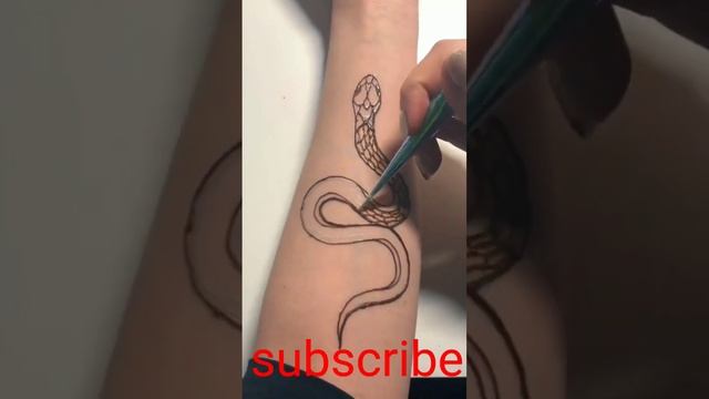 snake tattoo design Mehndi ♥️ subscribe jarur kare ??❤️?#viral #shorts #love #mehndi ♥️?