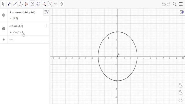 Draw Circle using Geogebra and Python смотреть онлайн