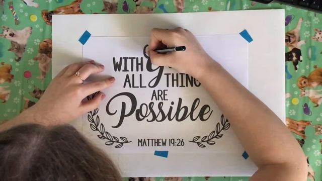 Как написать красивый текст на холсте. Для начинающих. Alina Simple Art