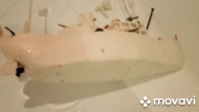 Обзор и затопления корабля из пластилина2 часть