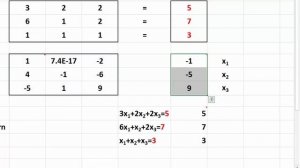 Matrix Elimination in Excel