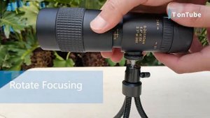 Super Telephoto Zoom 10-300x40mm Monocular Telescope with Smartphone Holder & Tripod for Adults