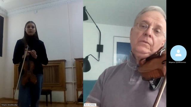 Благодiйний майстеркласс професора Бориса Гарлицького, скрипка. Учениця  Анастасія Плющ 10 клас ХДМ
