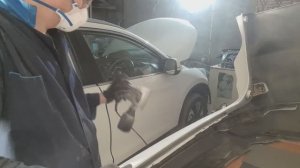 Подготовка заднего бампера к покраске. Зачистка, шпаклевание