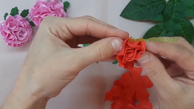 розочки из фоамирана.foamiran Roses