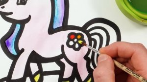 Рисуем и раскашиваем маленькую пони! \\ Рисование для девочек! Давайте рисовать  вместе!