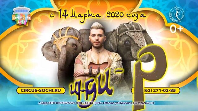 Шоу слонов "ИНДИ-РА" I Сочинский цирк смотреть онлайн
