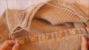 Часть 4 | Комбинезон на малыша спицами | Вяжем рукав | Планка с дырочками для пуговиц | Капюшон