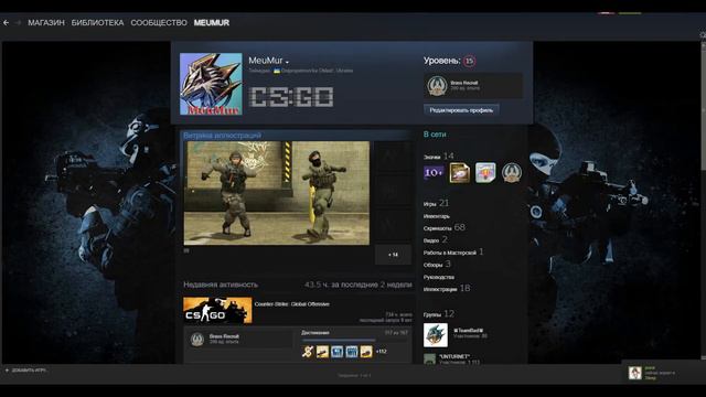 Как поставить гифку на стим проффиль..или..как улучшить проффиль MeuMur смотреть онлайн
