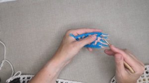 Двусторонняя мозаика крючком.