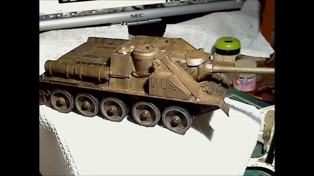 Стендовый моделизм. Самоход СУ-100. Покраска ч.3