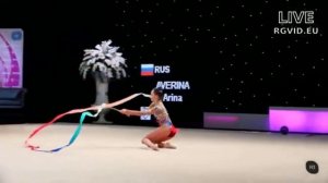 Арина Аверина лента квалификация Гран При Тарту 2020||Arina Averina ribbon Grand Prix Tartu 2020