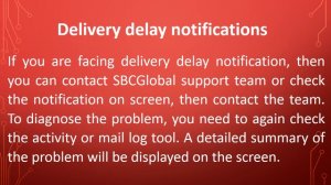How To Setup SBCglobal email delay troubleshooting?