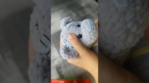 Оформление мордочки в вязаной игрушке. Утяжка на глазках