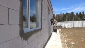 Штукатурка оконных откосов из ЭППС 50 мм