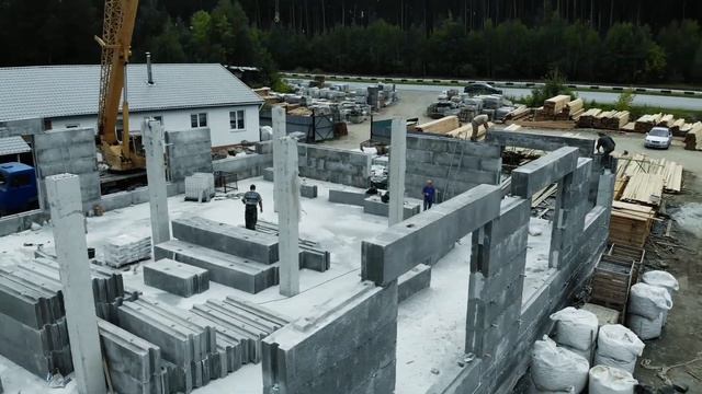 Как делают МЕГАблоки из полистиролбетона?