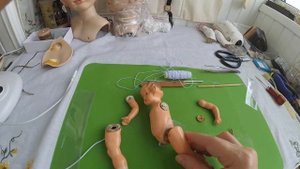 РЕСТАВРАЦИЯ АНТИКВАРНОЙ КУКЛЫ ПЕРЕТЯЖКА МАСТЕР КЛАСС