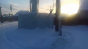 Аэросани, снегокат с мотором от бензопилы