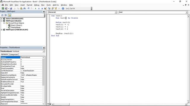 VBA - Using Arrays