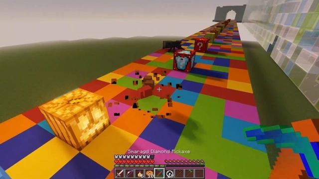 Гонка с лаки блоками в Майнкрафт смотреть онлайн