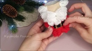 Дед Мороз своими руками? Woolen Santa Claus? Christmas decorations, новогодние поделки из втулок.
