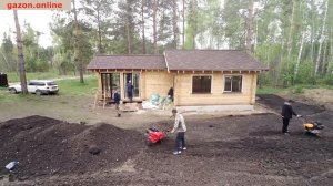 Подготовка участка к посеву, укладке газона. Вспашка земли под газон в Новосибирске.