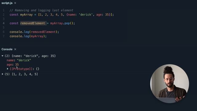 pop( ) – JavaScript Array Methods in 3 Mins or Less (4 QUICK EXAMPLES!)