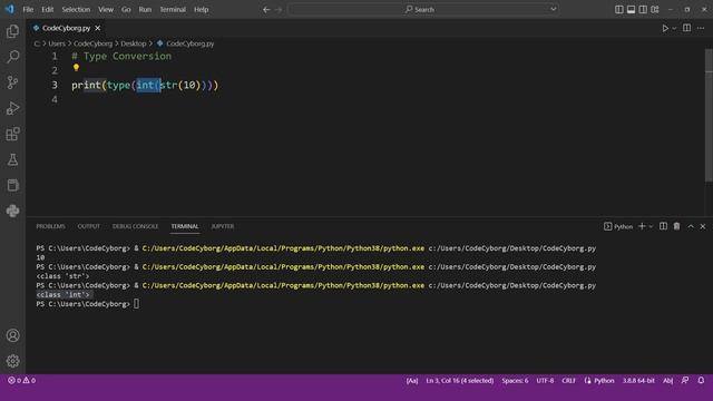 Python Tutorial For Beginners #8 - Type Conversion