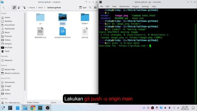 Cara Memindahkan File Di Project Repository Github Dengan Git Melalui CLI/Terminal Linux смотреть онлайн
