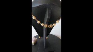 Колье-гривна, из медной проволоки. Вязание крючком из проволоки.