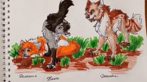 Обзор скетчбука №46 | Заказы КВ | Мои рисунки | Коты Воители | Фурри | Castle Cats | Драконы | #81