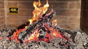 Огненная гавань: Расслабляющий каминный ролик в 4К с фортепианной музыкой