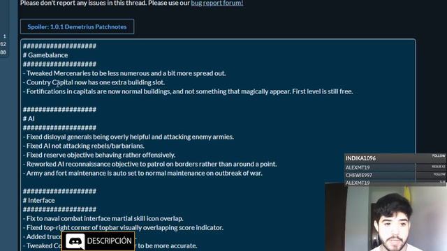 NOTAS DEL PARCHE 1.0.1 - YA DISPONIBLE - Imperator Rome en español смотреть онлайн