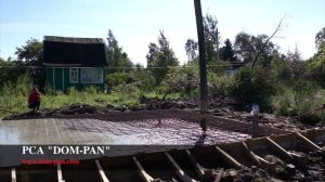 Заливка фундамента  монолитная плита 6х6 c бетононасоса.